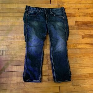 Womens Size 16 Silver Twisted Capris Great Condition